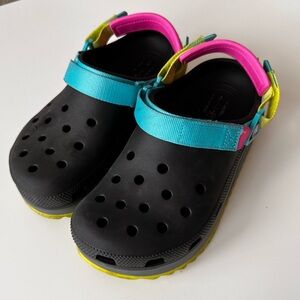 CROCS Classic Hiker Clog - Black Multi Color - Women - Size 9/Mens 7